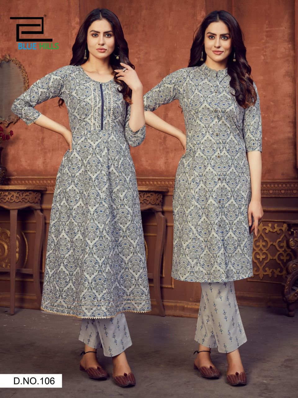 Blue Hills Fusion 1 Designer Stylish Long  Kurti And Anarkali With Bottom Collection